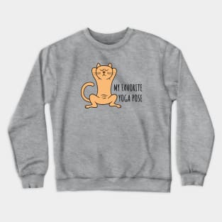 Sleeping Cat Yoga Pose Crewneck Sweatshirt